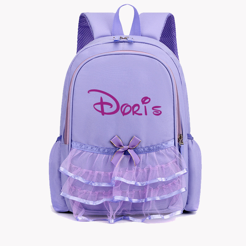 Personalized Name Pink School Backpack