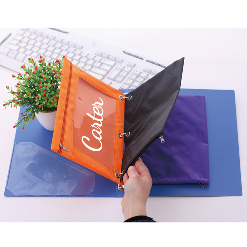 Personalized Canvas Zipper Kid Pencil Case