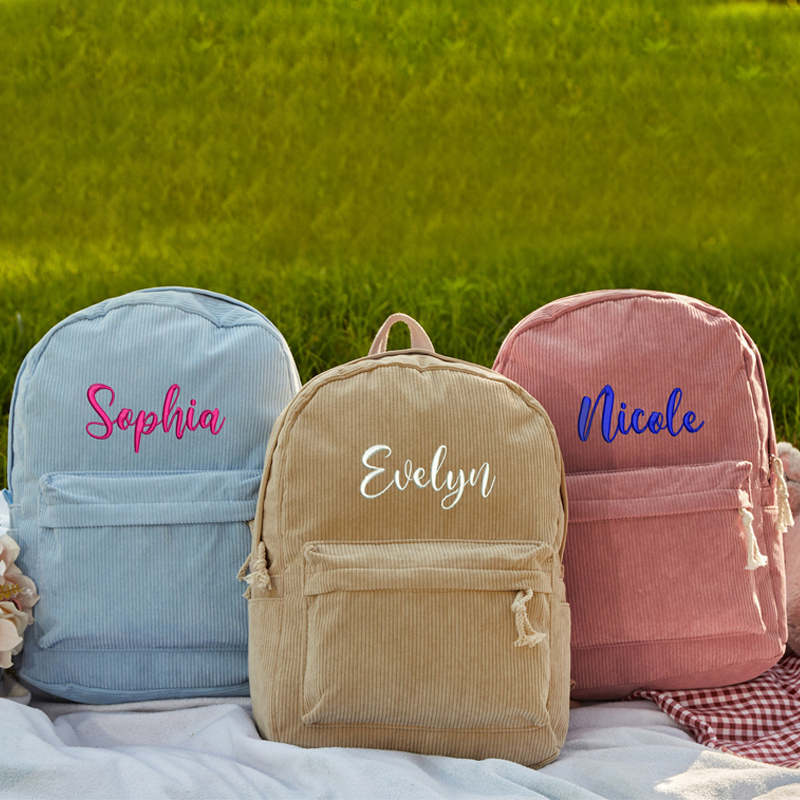 Personalized Embroidery Color School Backpack