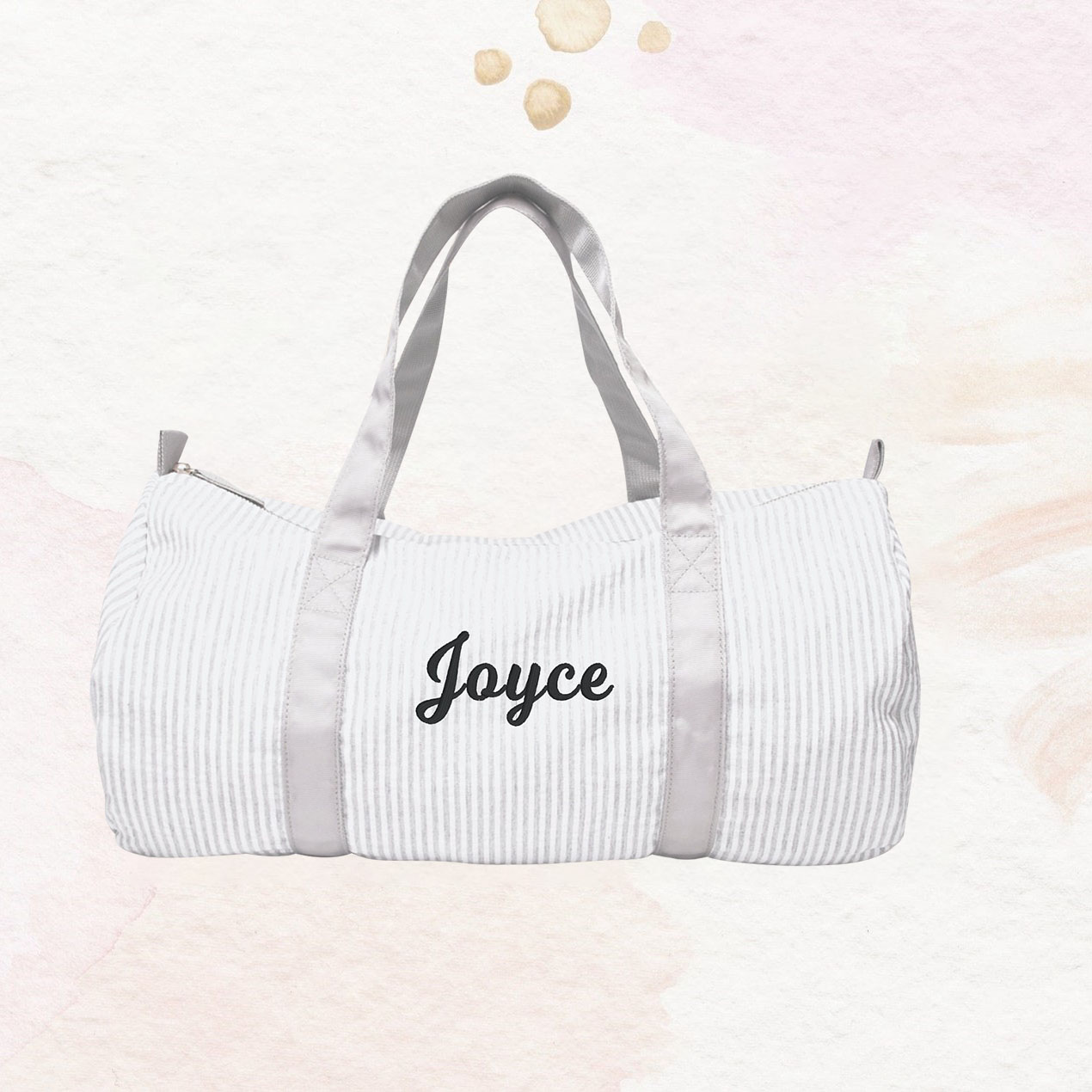 Personalized Embroidery Seersucker Duffle Bag