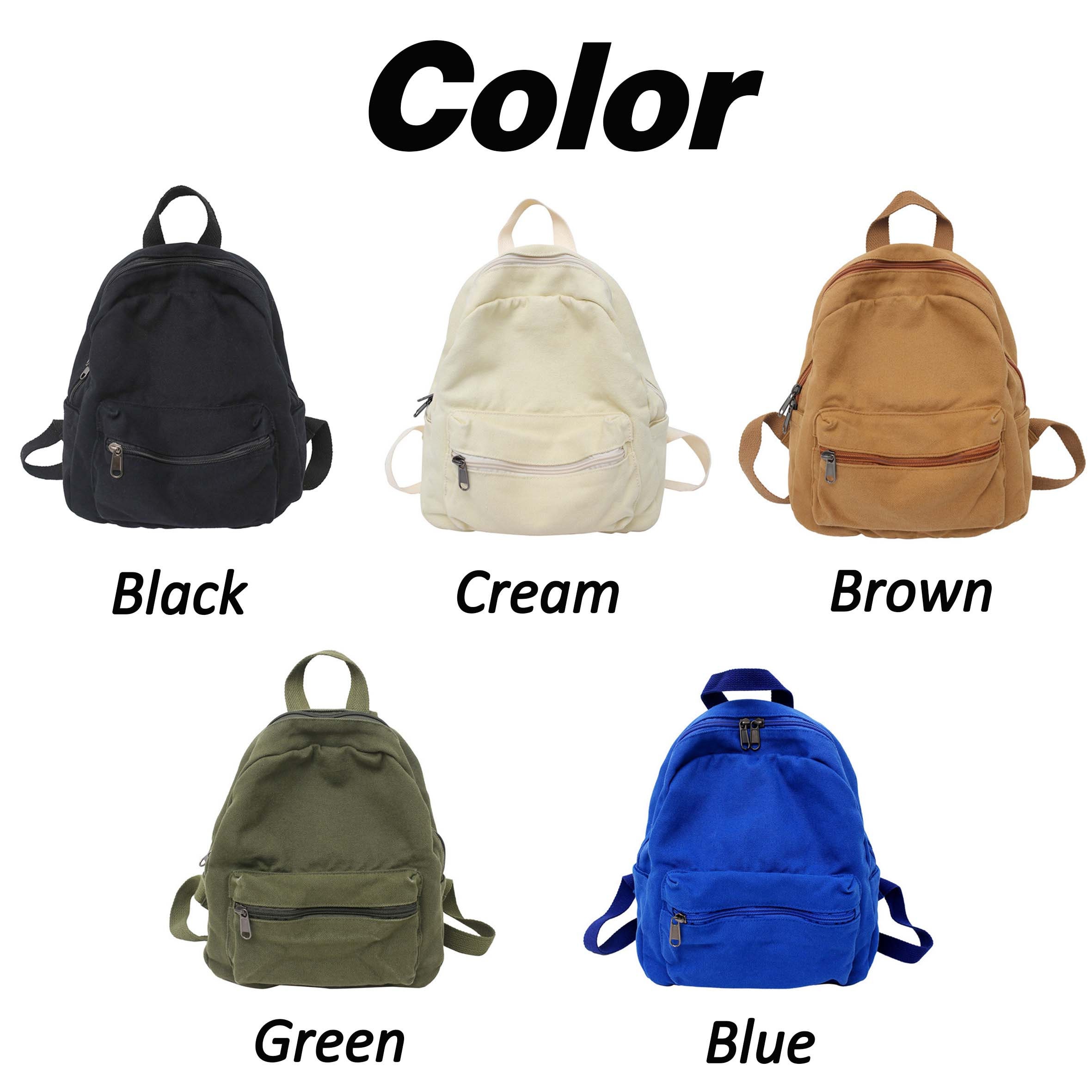 Personalized Embroidery Kid Canvas Backpack