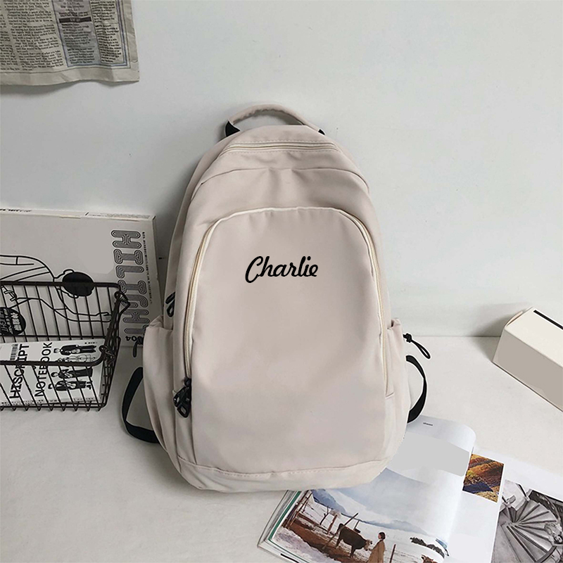 Personalized Embroidery Color School Backpack