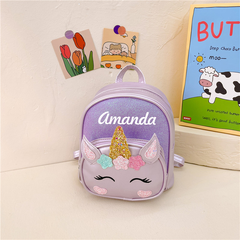 Personalized Unicorn Embroidered Backpack