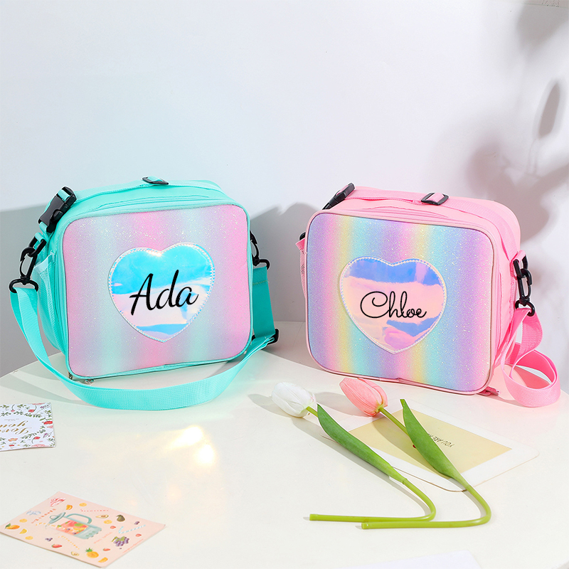 Personalized Name Color Kids Lunch Bag