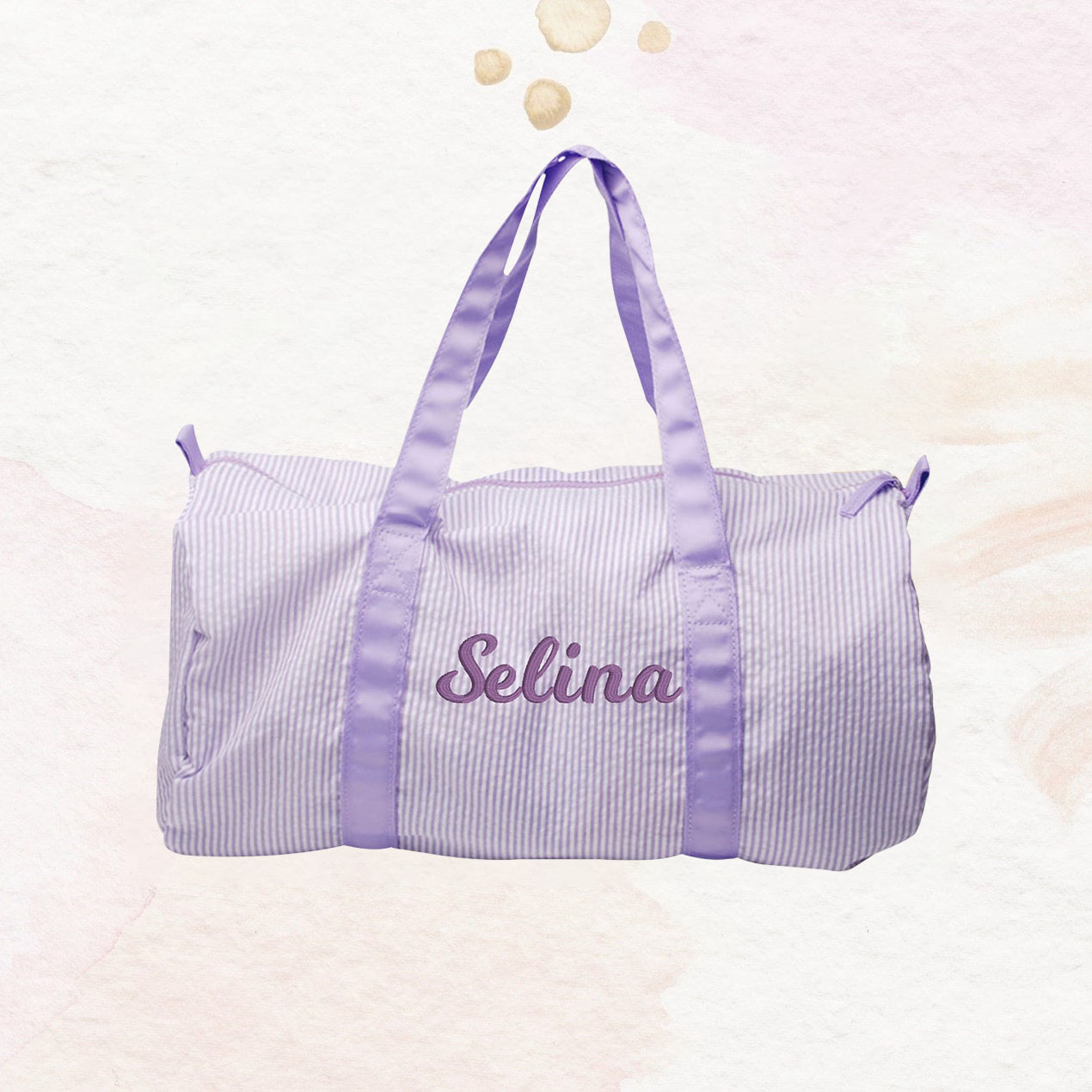 Personalized Embroidery Seersucker Duffle Bag