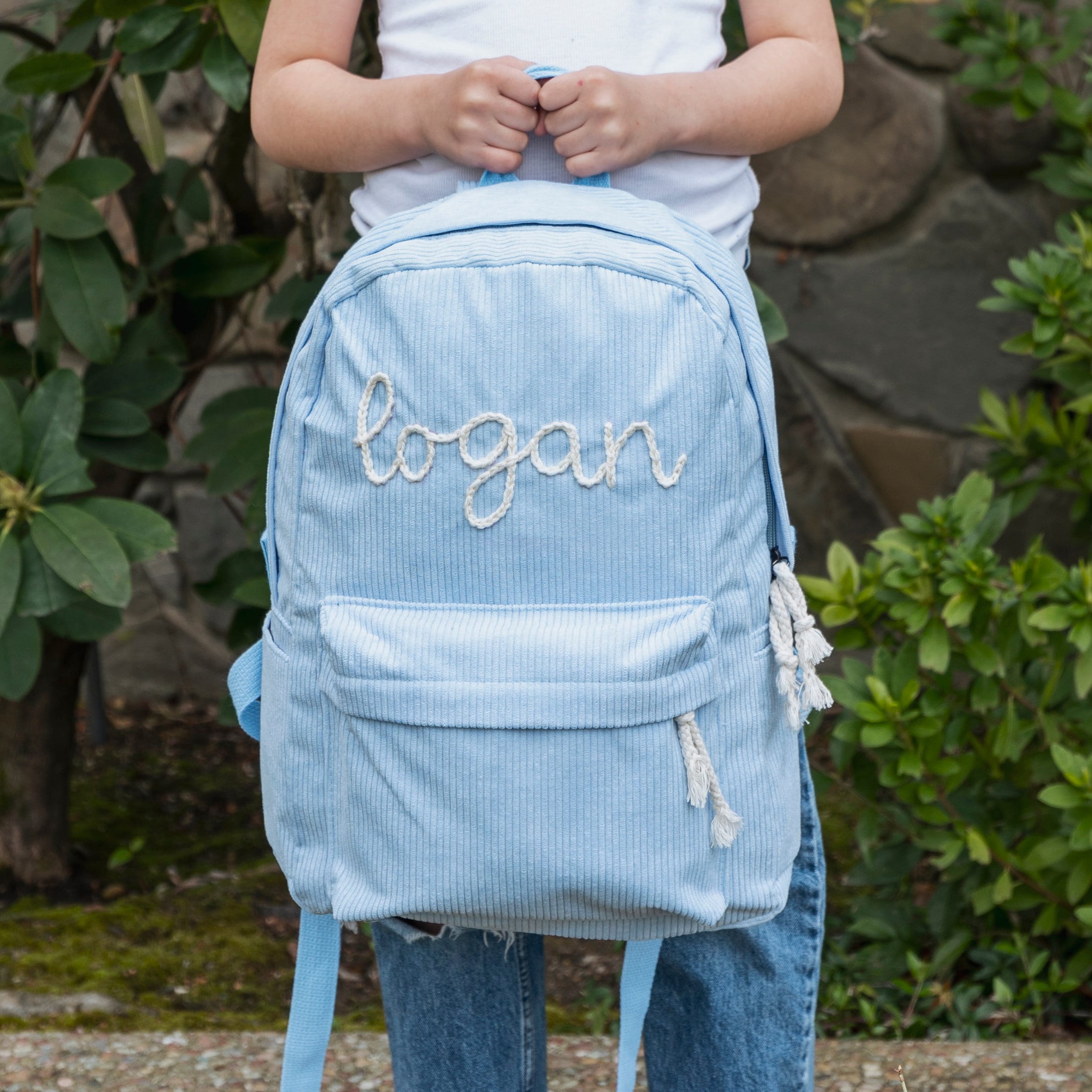 Personalized Hand Embroidery Color School Backpack