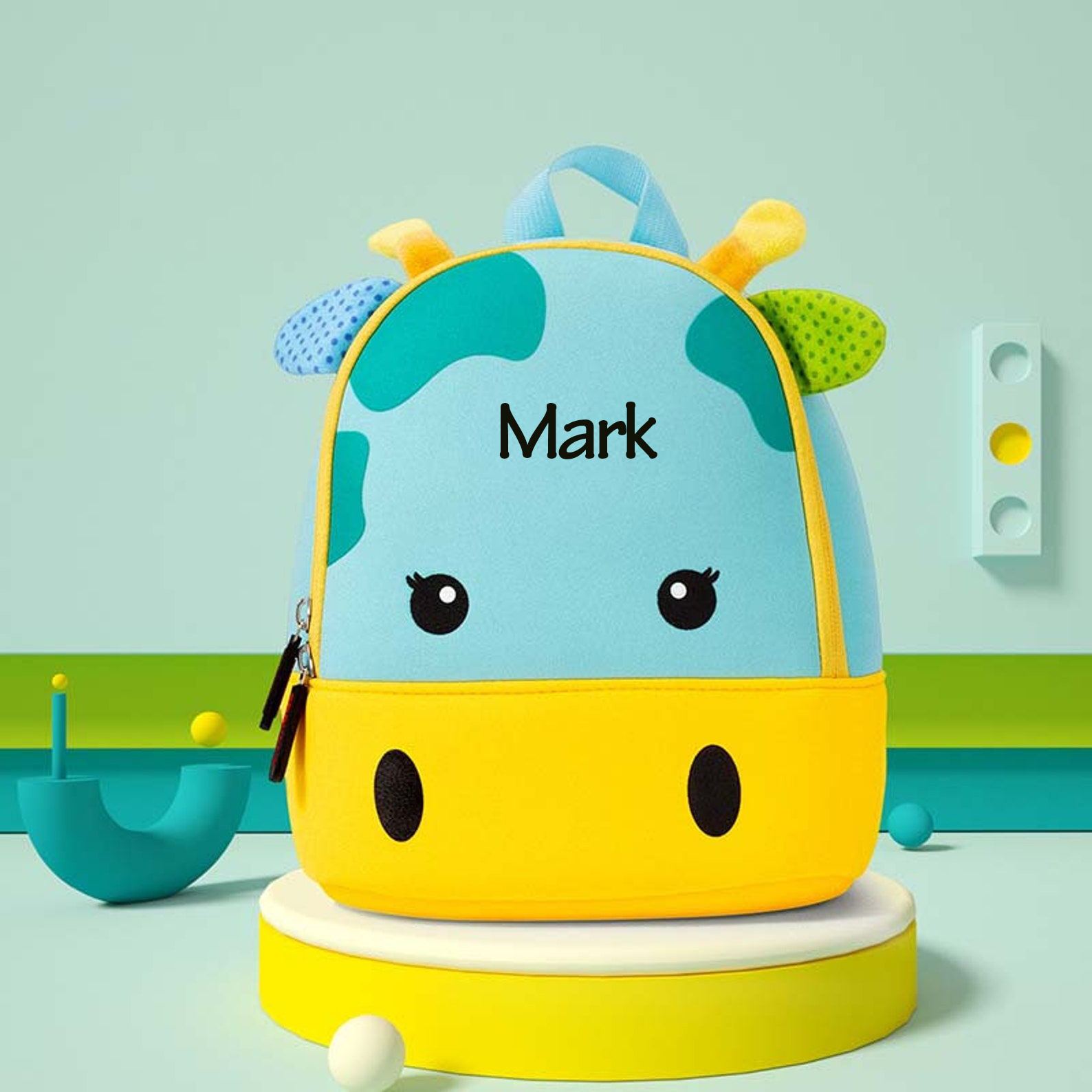 Personalized Kindergarten Cartoon Animals Backpack