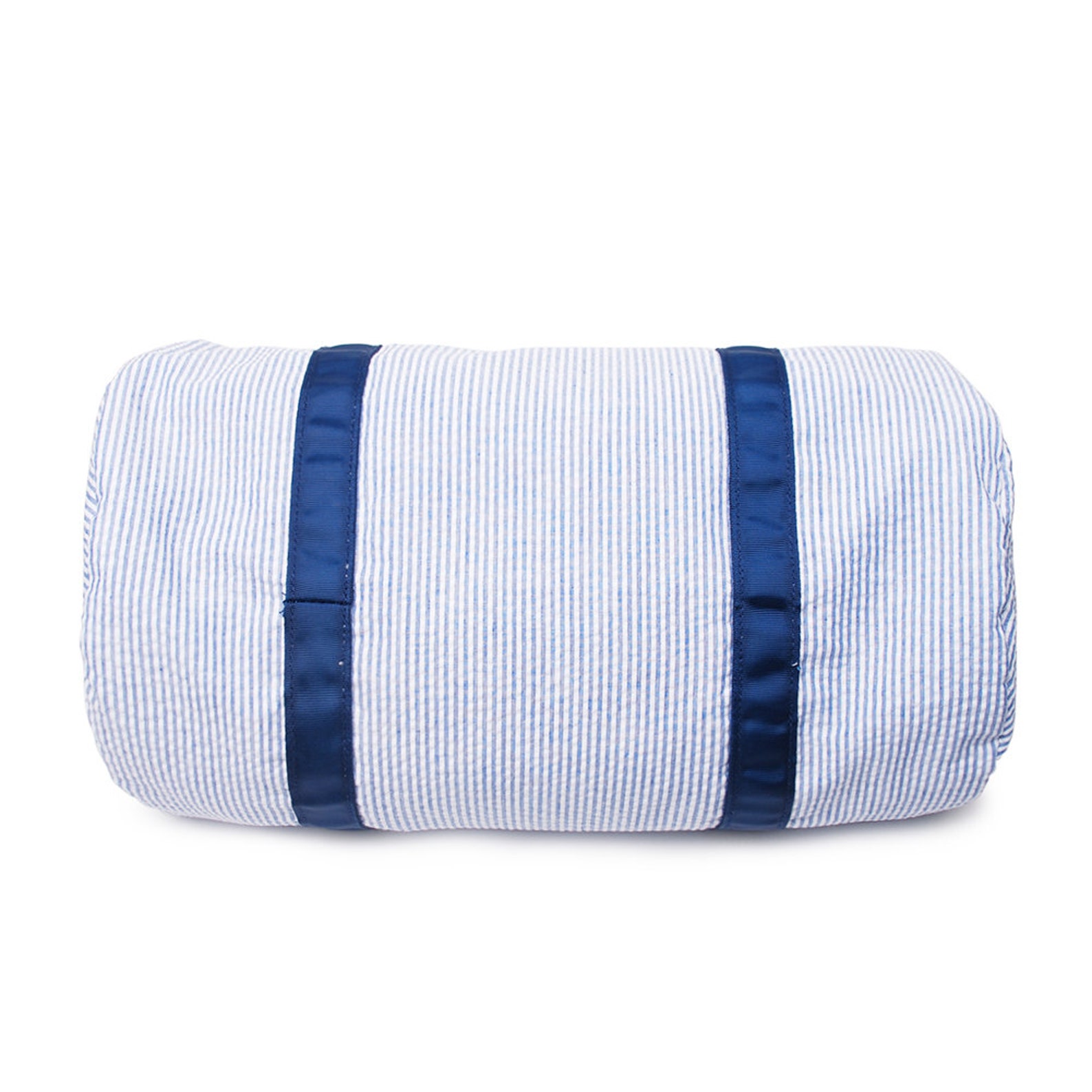 Personalized Embroidery Seersucker Duffle Bag