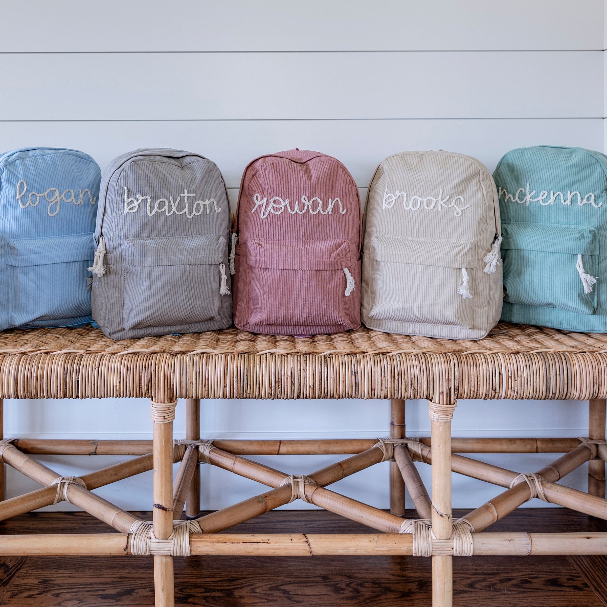 Personalized Hand Embroidery Color School Backpack