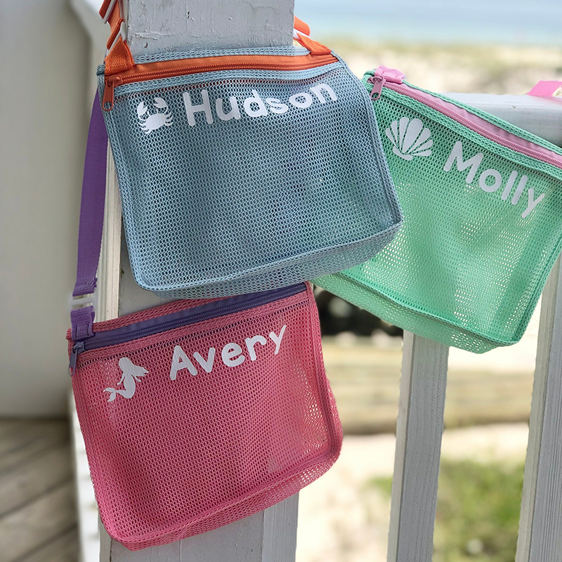 Personalize Kids Mesh Backpack, Kids Mesh Backpack, Personalize Seashell  Mesh Back Pack To, Kid Beach Bag, Monogram Backpack Sea Shell Bag