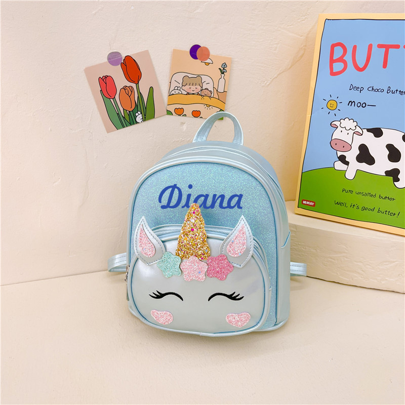 Personalized Unicorn Embroidered Backpack