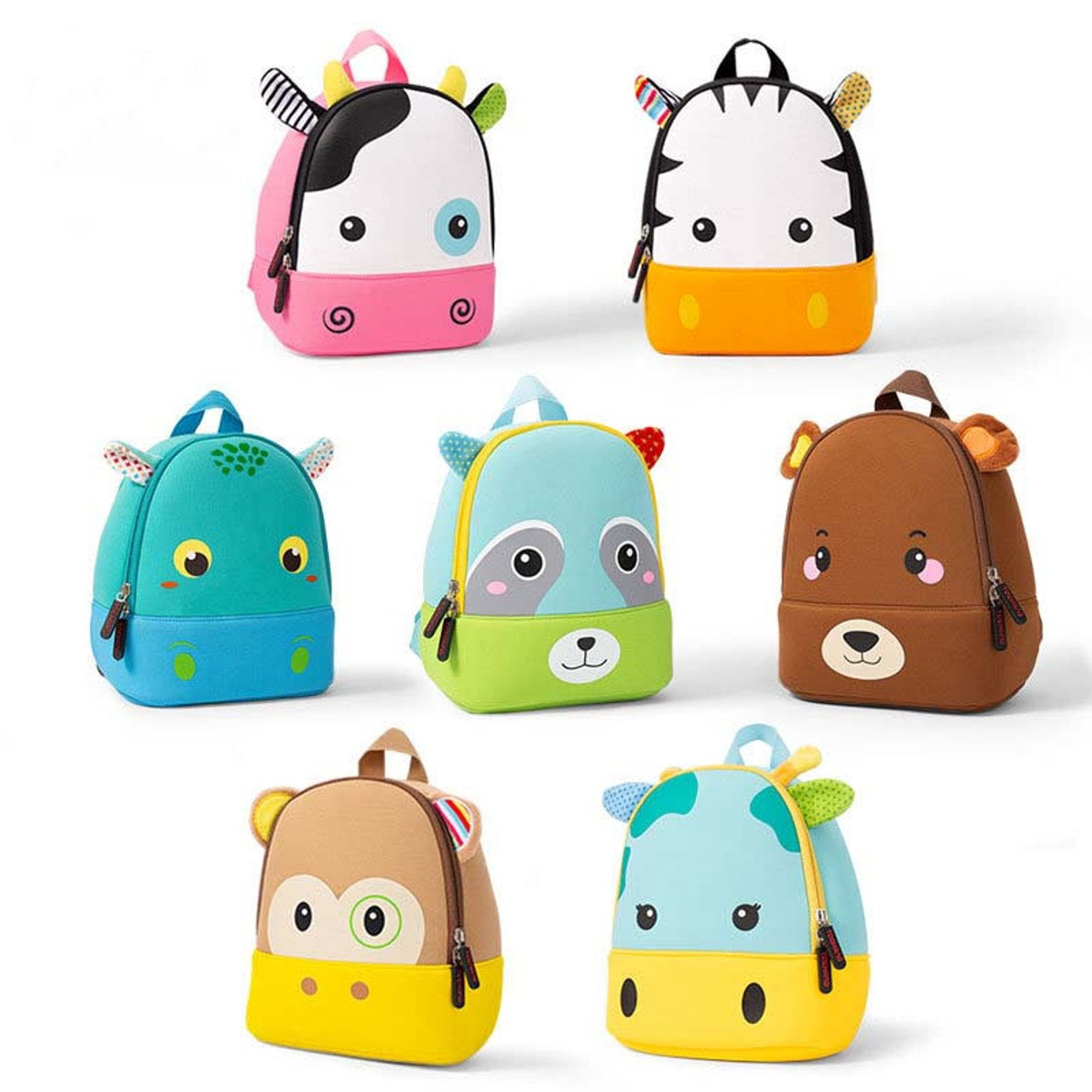 Personalized Kindergarten Cartoon Animals Backpack