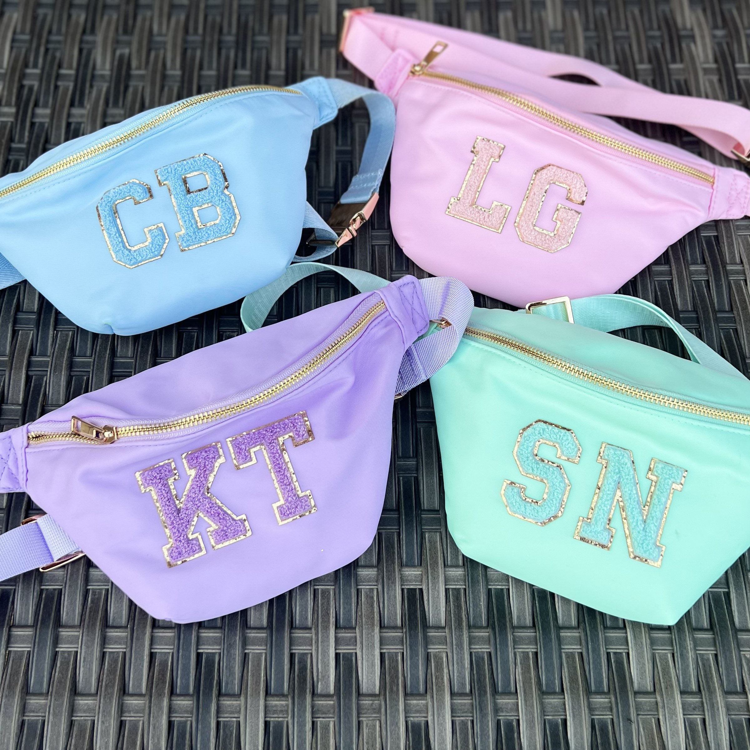 Personalized Varsity Letter Color Fanny Pack