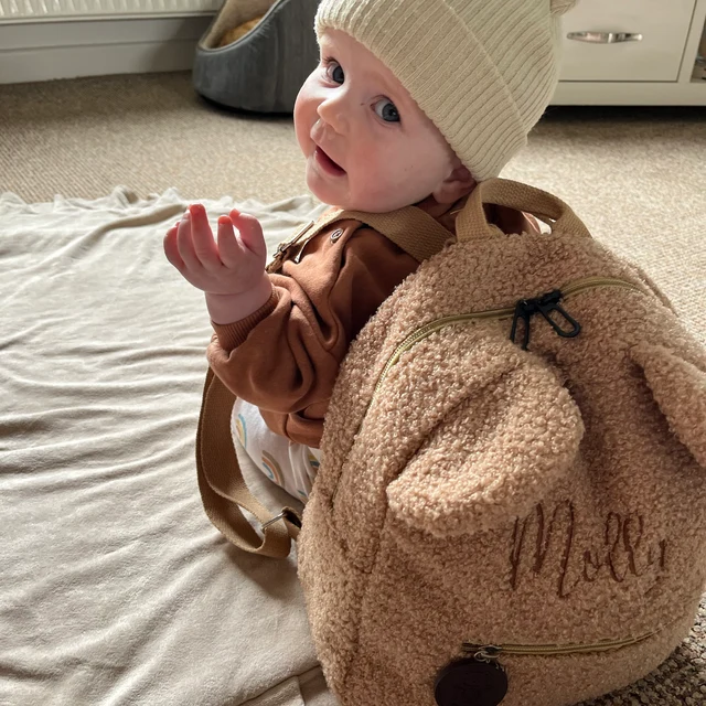 Personalized Embroidery Teddy Bear Backpack