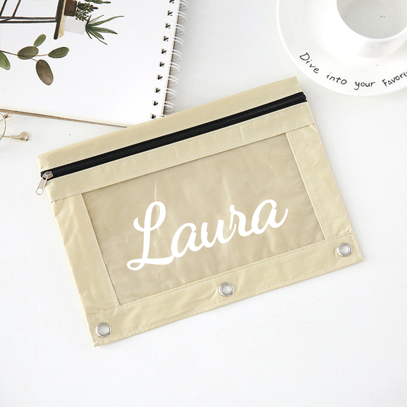 Personalized Canvas Zipper Kid Pencil Case