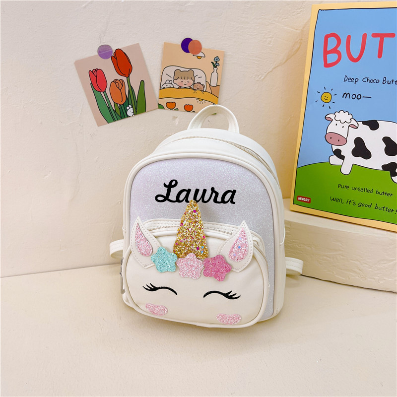 Personalized Unicorn Embroidered Backpack