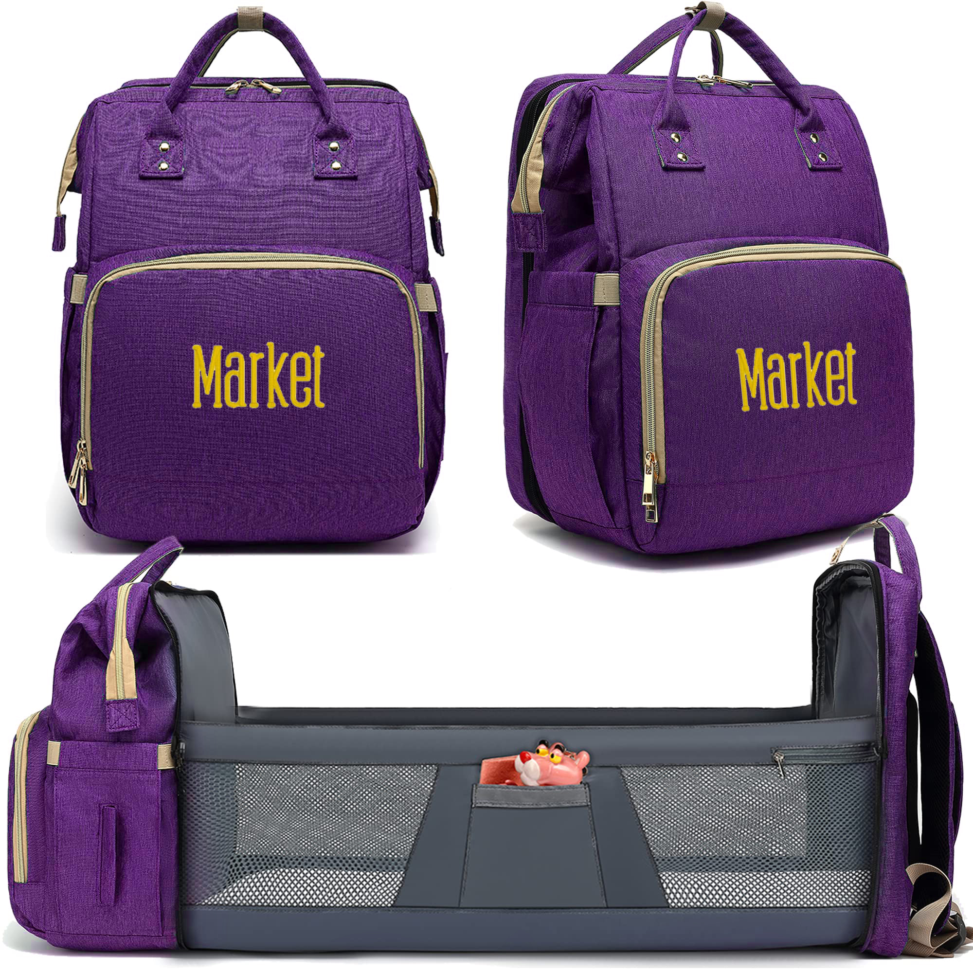 Personalized Embroidery Waterproof Diaper Backpack | CWPack38