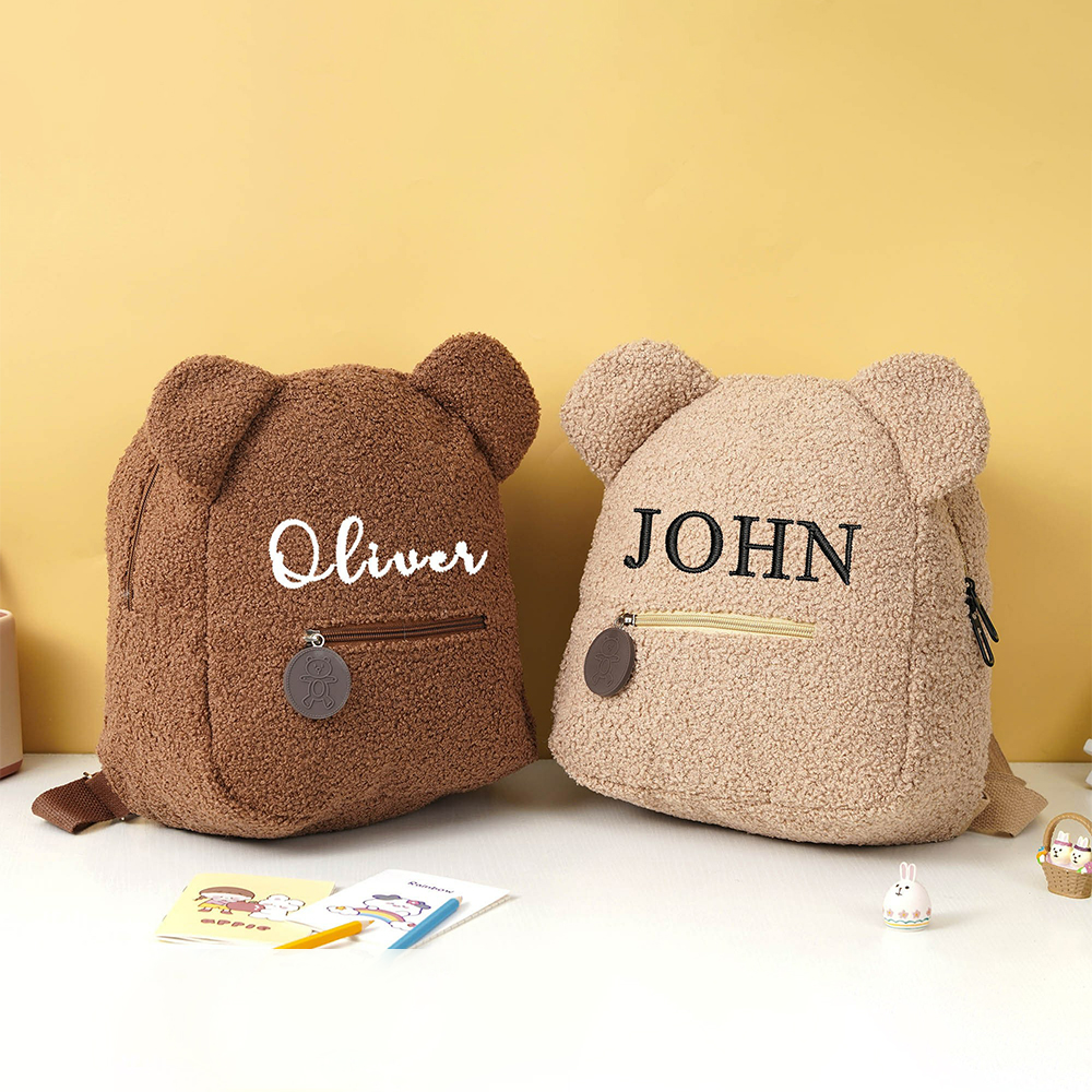 Personalized Embroidery Teddy Bear Backpack