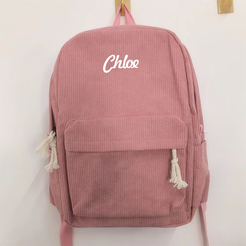 Personalized Embroidery Color School Backpack