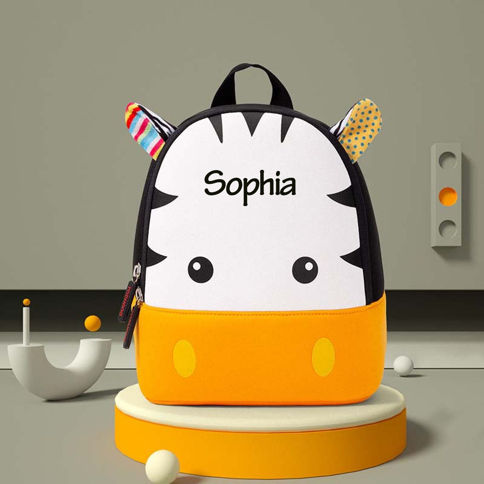 Personalized Kindergarten Cartoon Animals Backpack