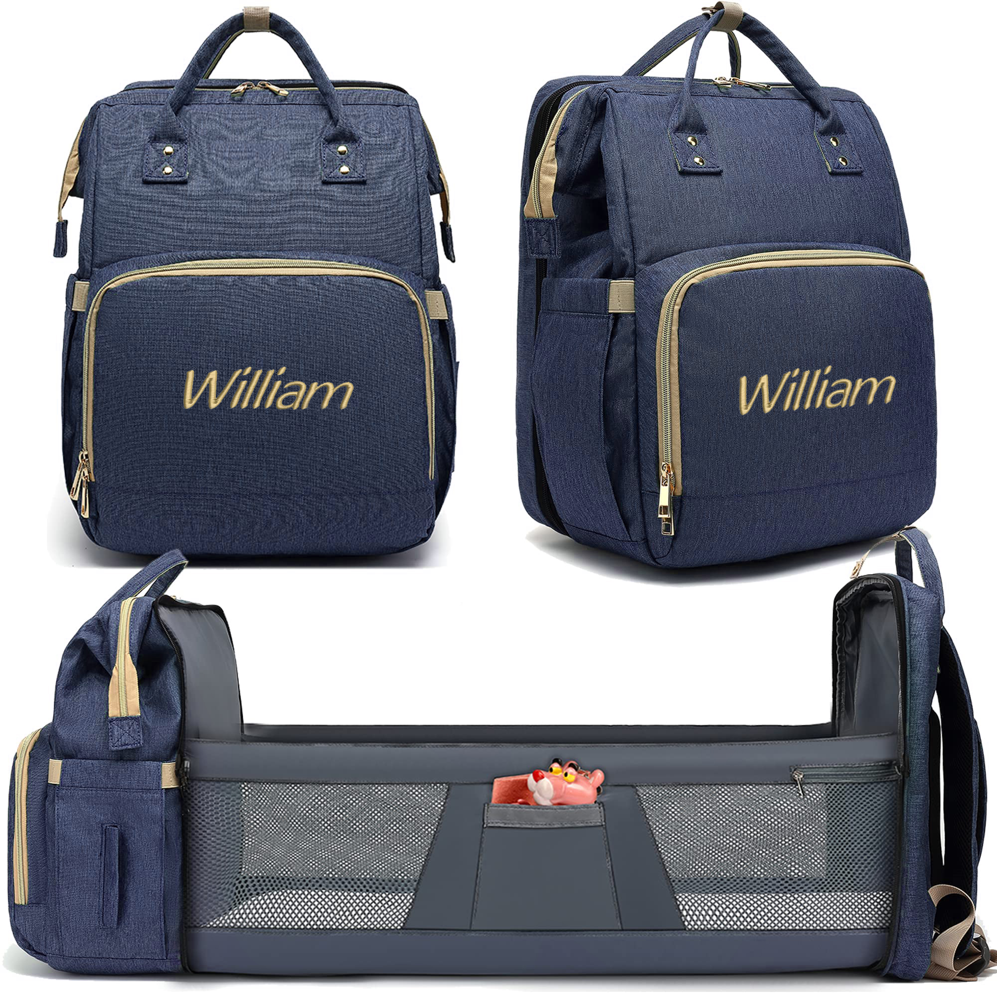 Personalized Embroidery Waterproof Diaper Backpack | CWPack38