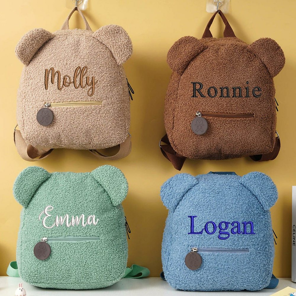 Personalized Embroidery Teddy Bear Backpack