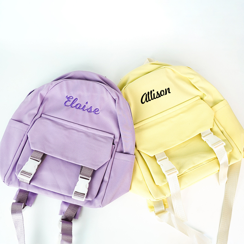 Personalized Embroidery Color Backpack