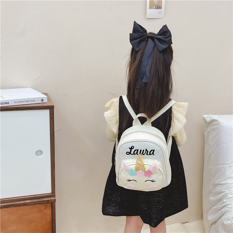 Personalized Unicorn Embroidered Backpack