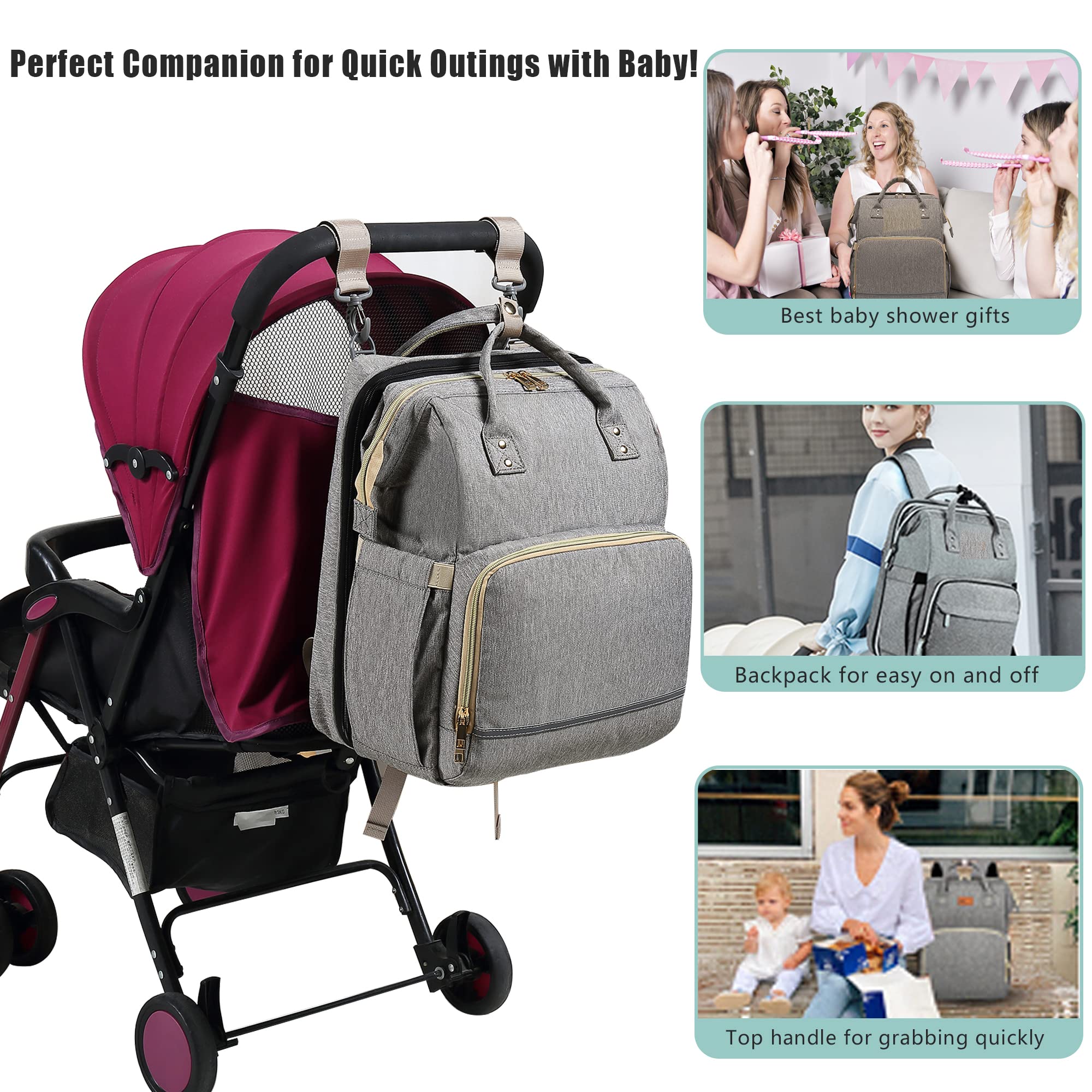Personalized Embroidery Waterproof Diaper Backpack | CWPack38