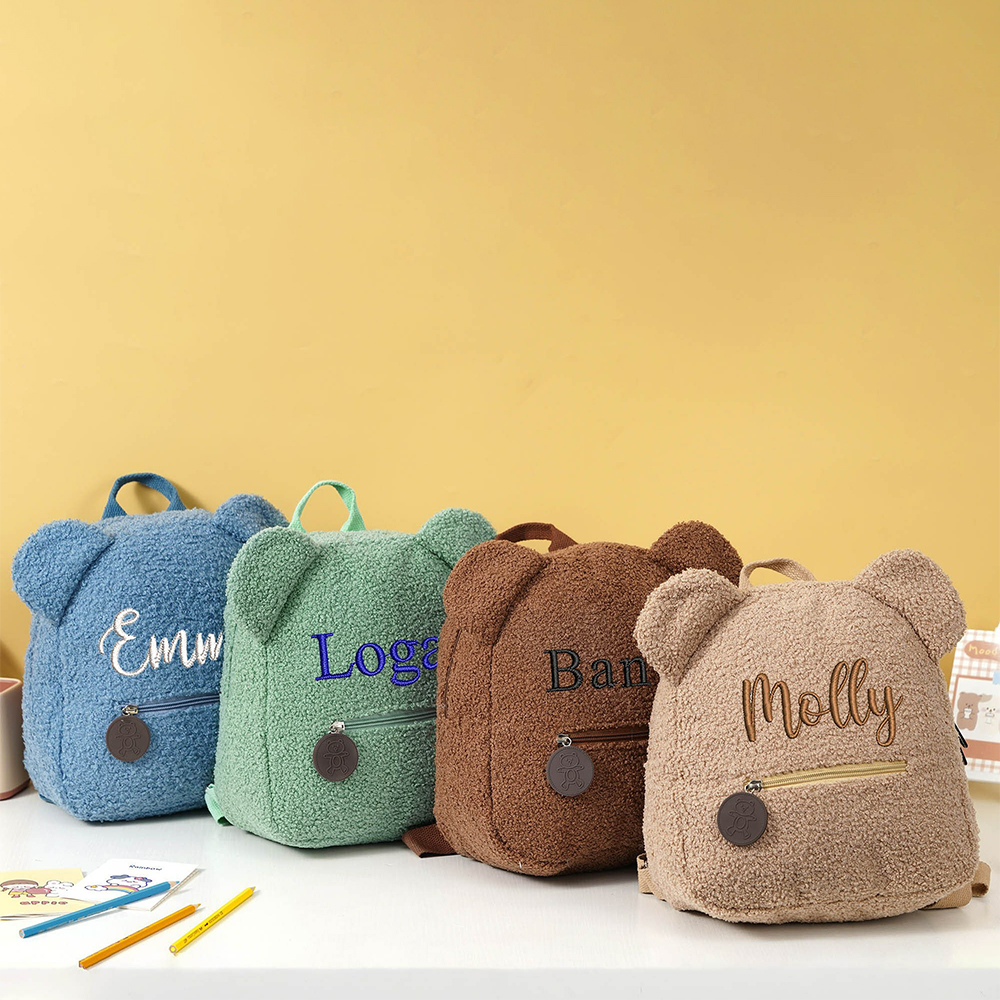 Personalized Embroidery Teddy Bear Backpack