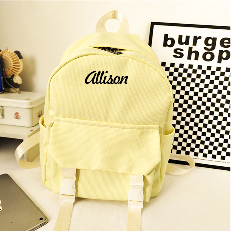 Personalized Embroidery Color Backpack