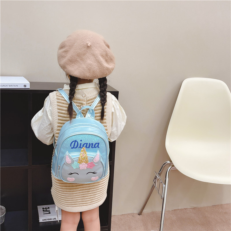 Personalized Unicorn Embroidered Backpack