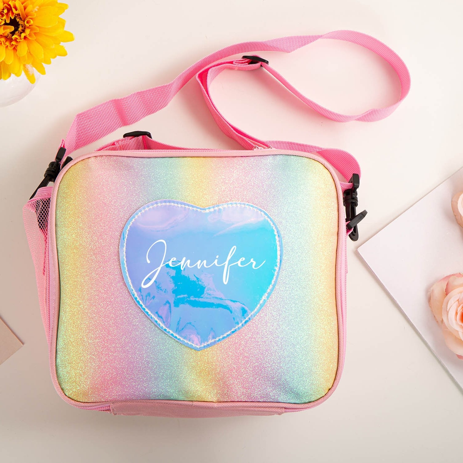 Personalized Name Color Kids Lunch Bag