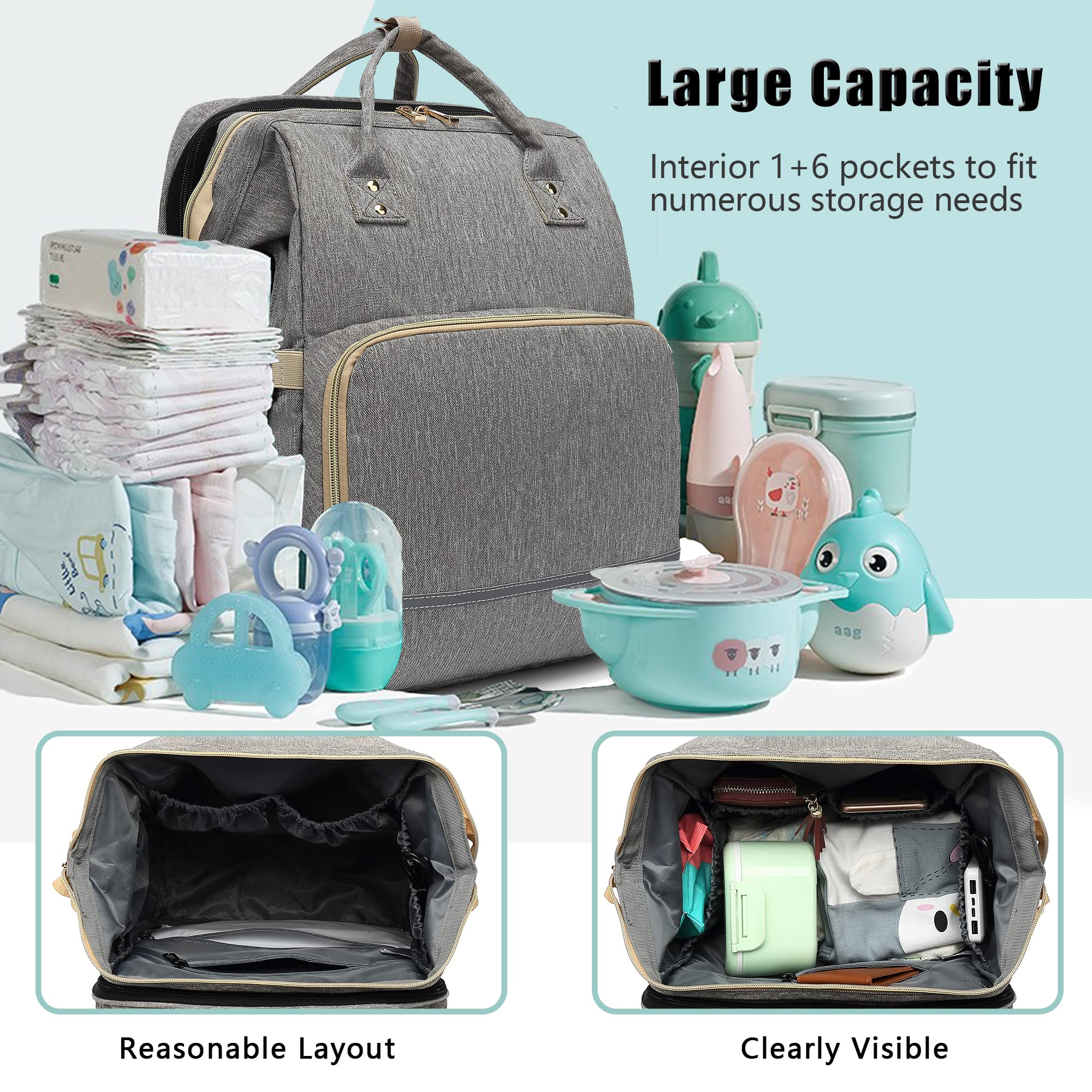 Personalized Embroidery Waterproof Diaper Backpack | CWPack38