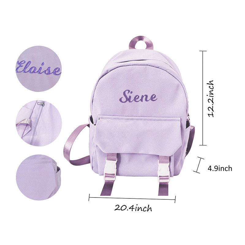 Personalized Embroidery Color Backpack