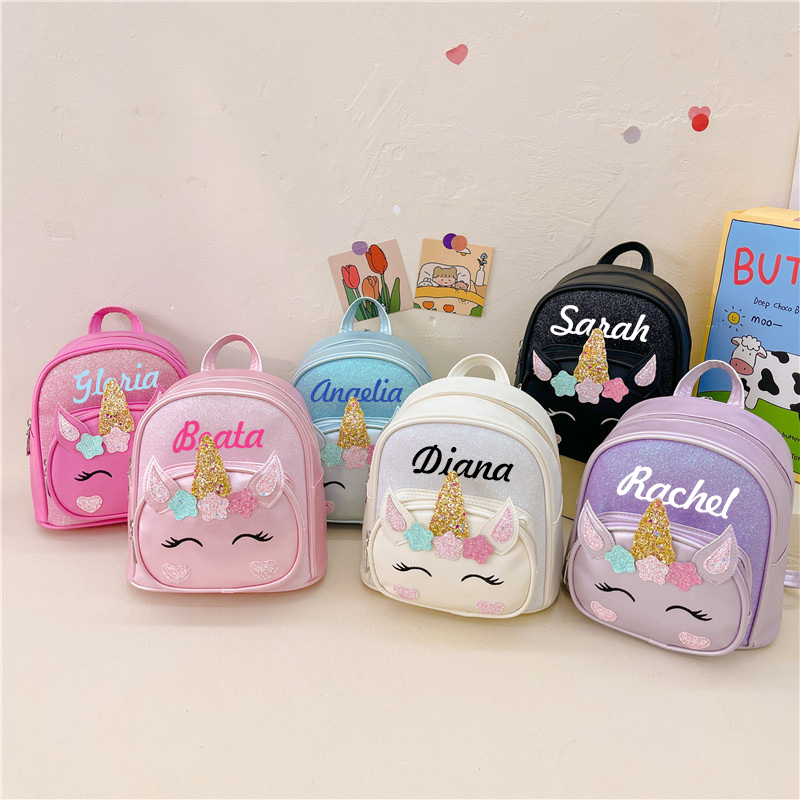 Personalized Unicorn Embroidered Backpack