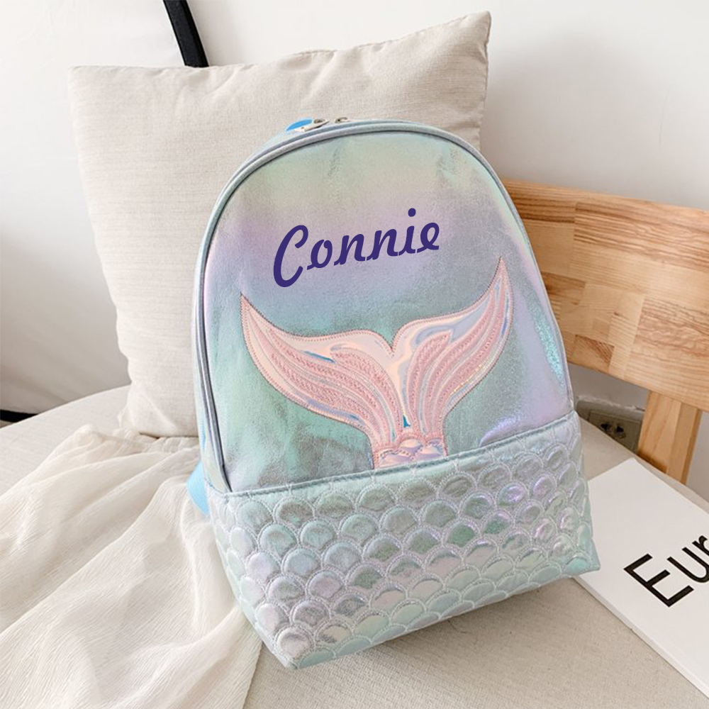 Personalized Mermaid Embroidered Backpack