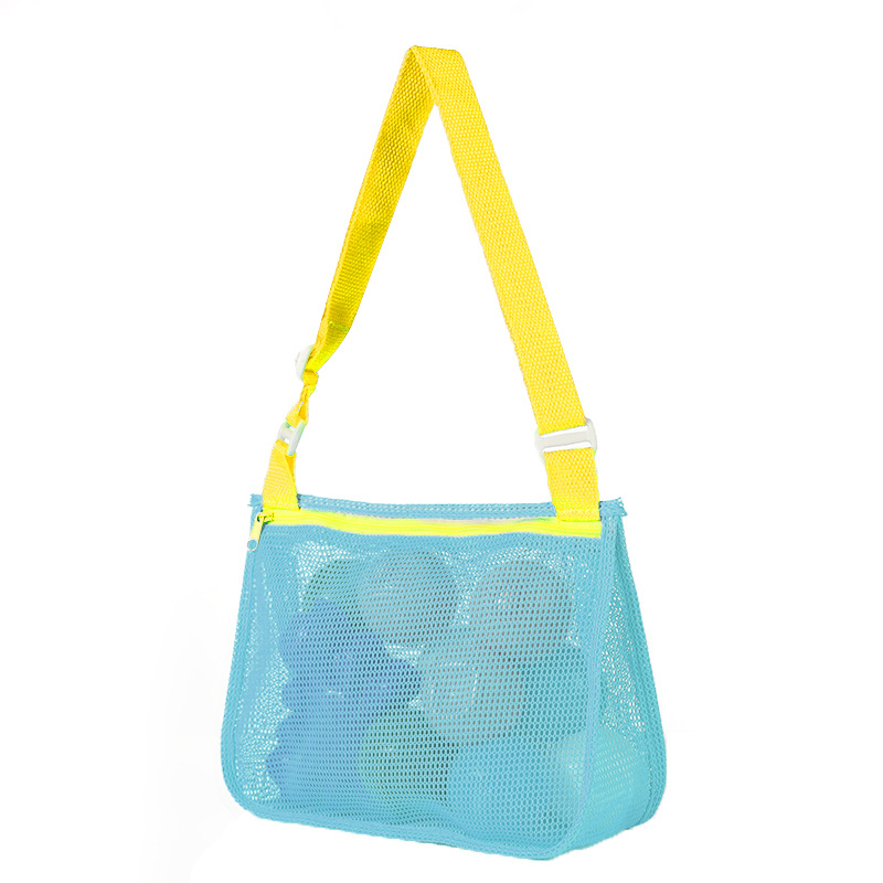 Personalized Seashell Zipper Mesh Beach Bag