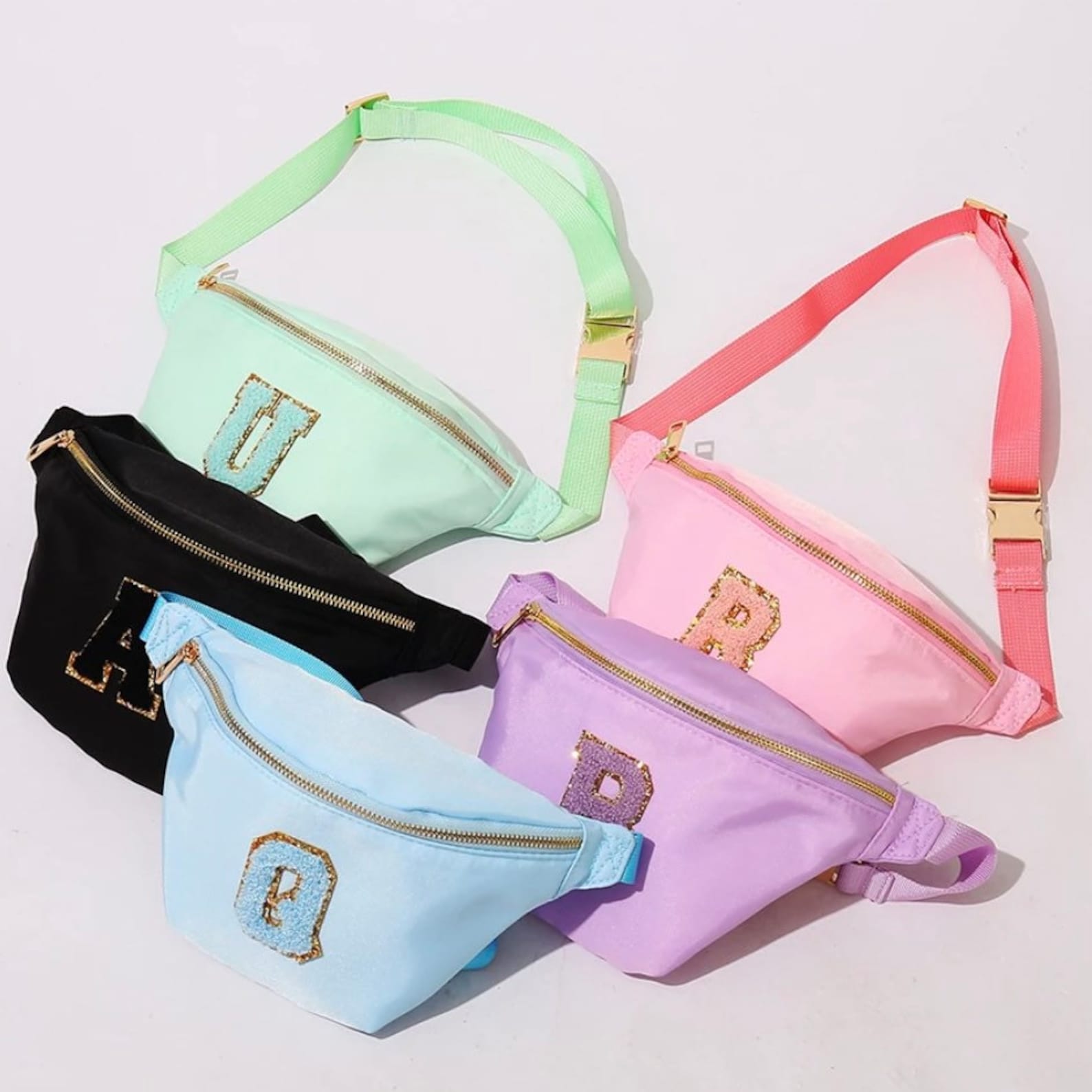 Personalized Varsity Letter Color Fanny Pack