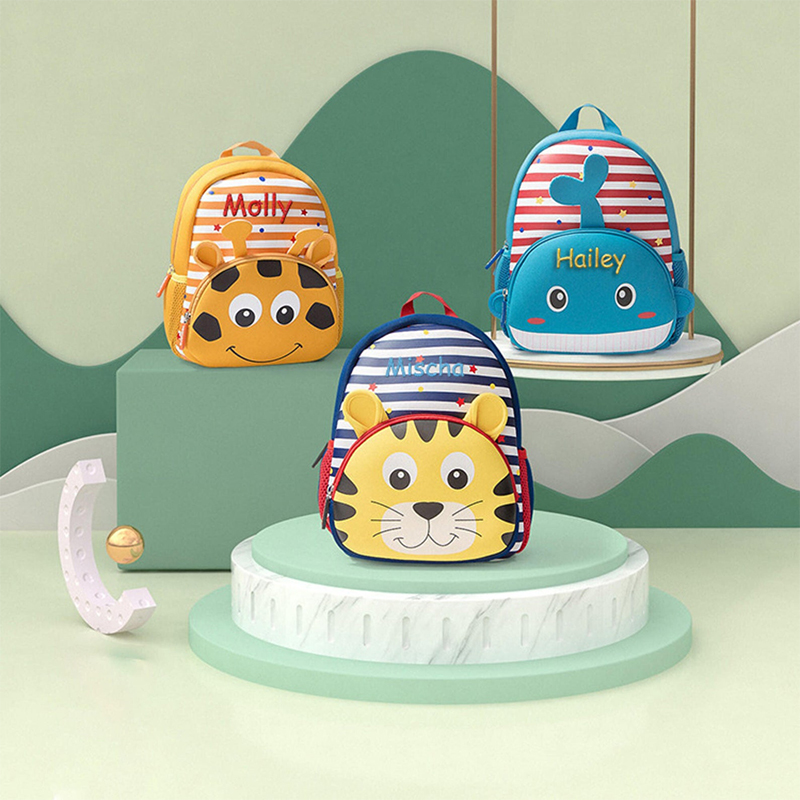 Personalized Embroidery Cartoon Animals Backpack