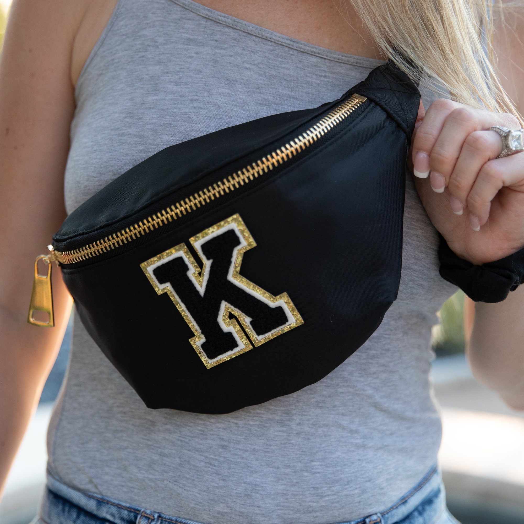 Personalized Varsity Letter Color Fanny Pack