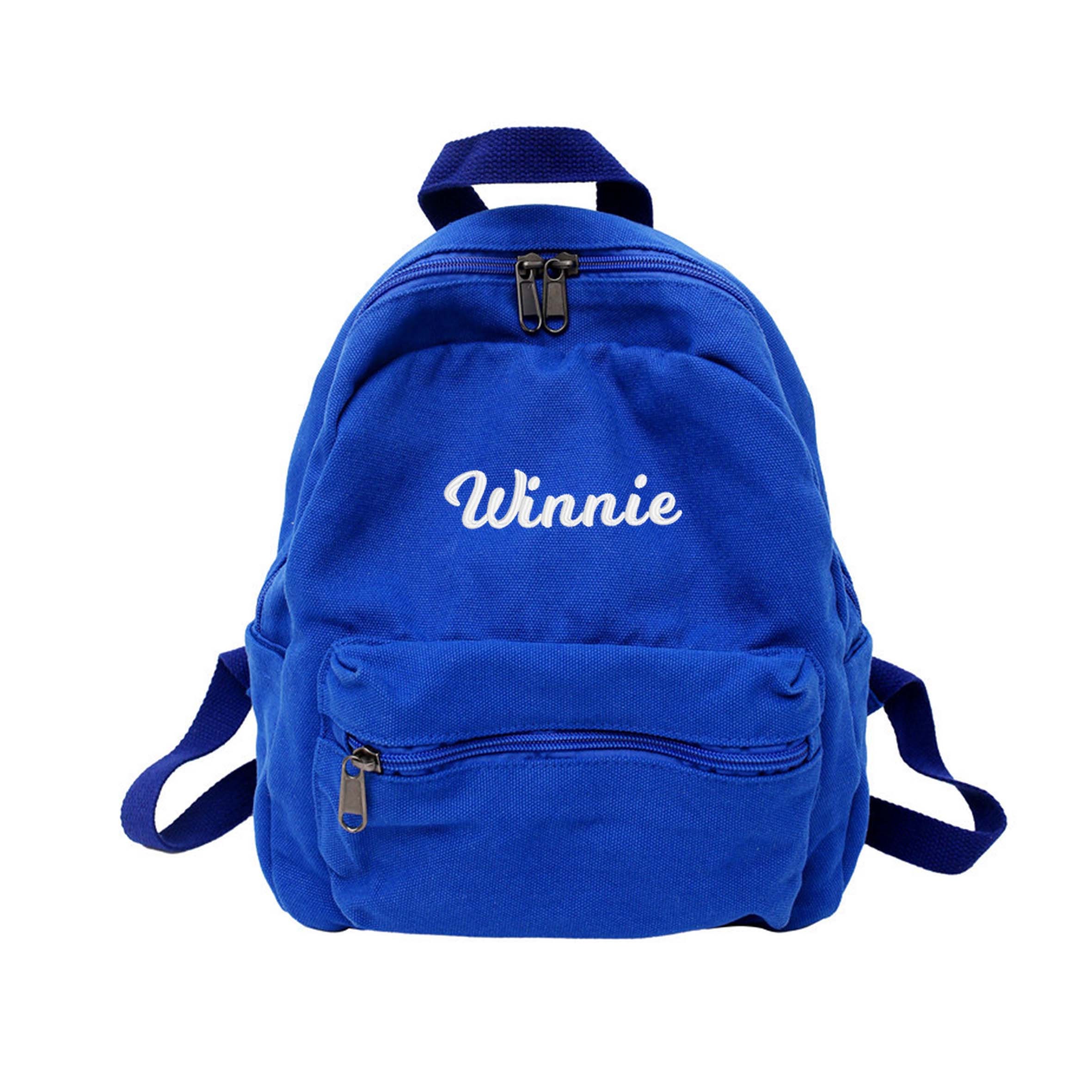 Personalized Embroidery Kid Canvas Backpack
