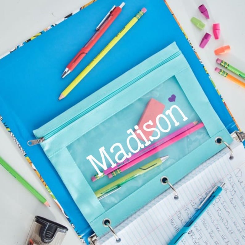 Personalized Canvas Zipper Kid Pencil Case