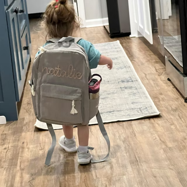 Personalized Hand Embroidery Color School Backpack
