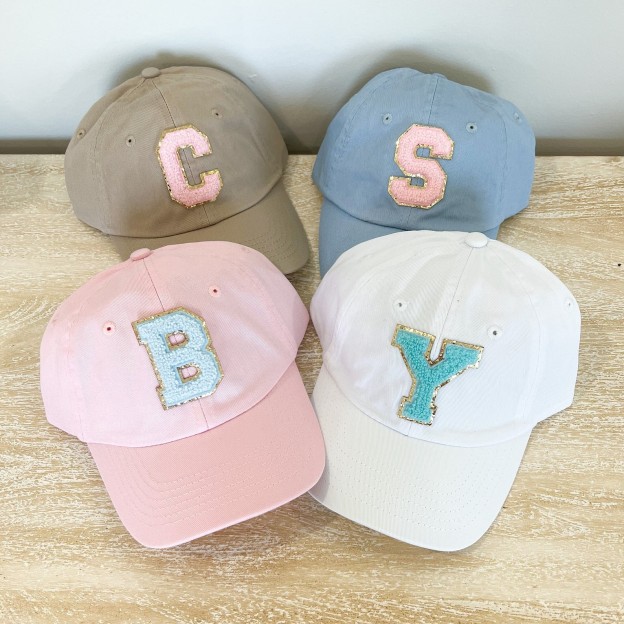 Personalized Child Letter Patch Hat | KKBeach15