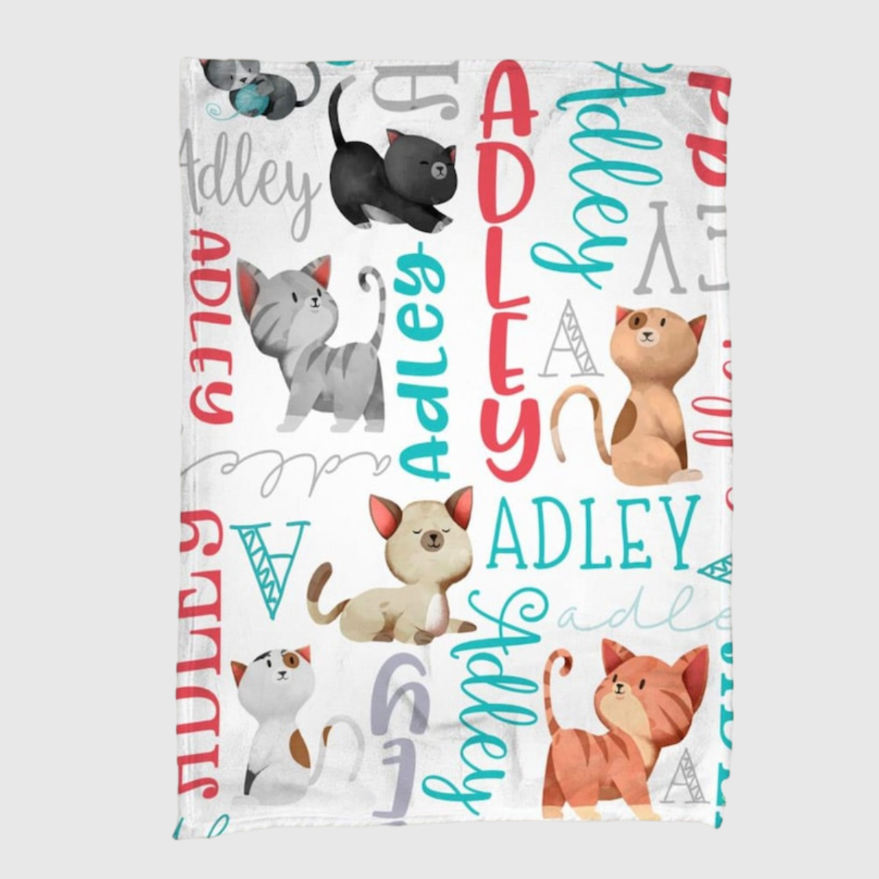 Personalized Cat Lovely Kid Blanket
