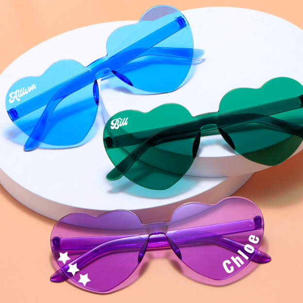 Personalized Colorful Heart Sunglasses | GSBeach22