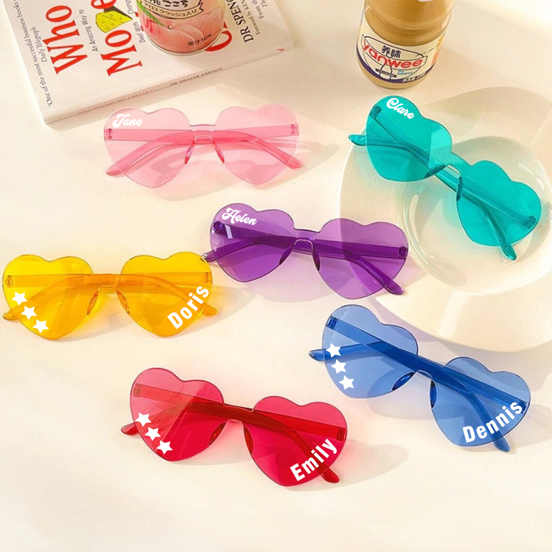 Personalized Colorful Heart Sunglasses | GSBeach22