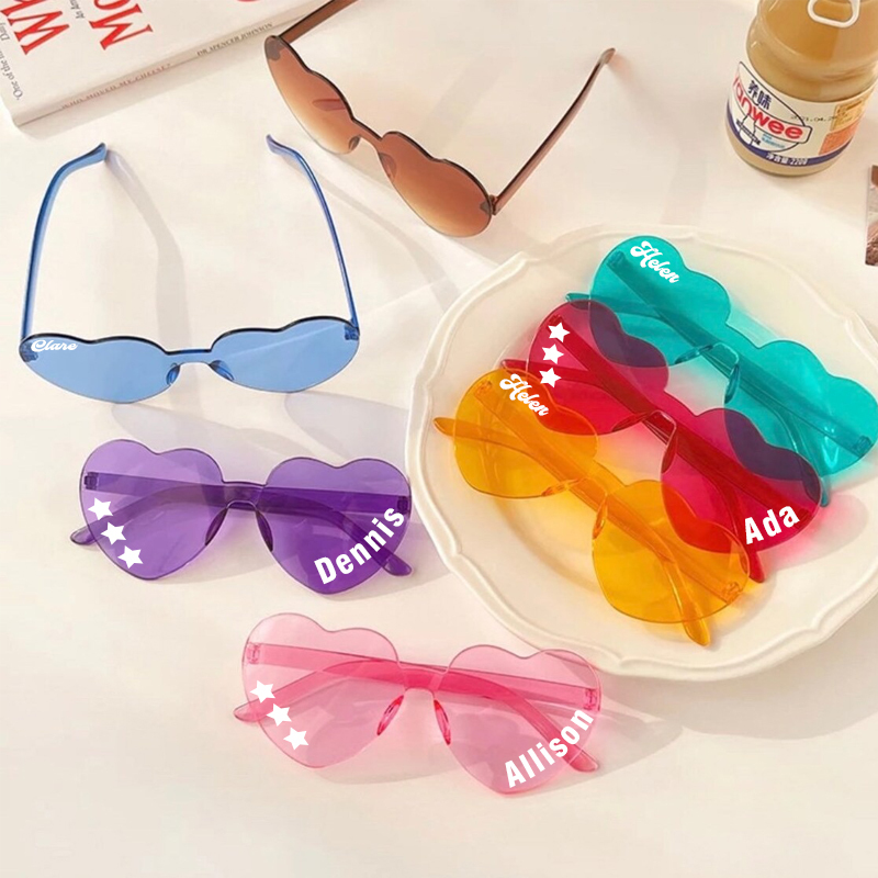 Personalized Colorful Heart Sunglasses | GSBeach22