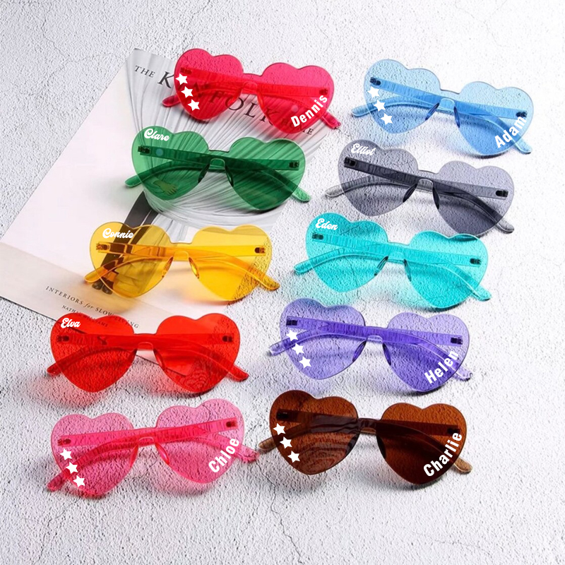 Personalized Colorful Heart Sunglasses | GSBeach22